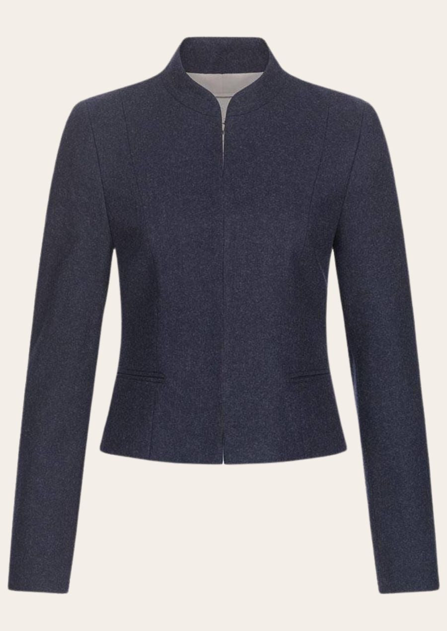 Alpine Elite Women’s Oktoberfest Wool Jacket with intricate Bavarian embroidery and a tailored fit.
