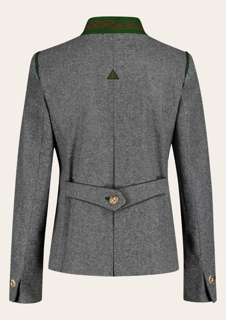 Elegant Alpine Wool Festival Coat for Women, crafted from premium wool with heritage detailing.