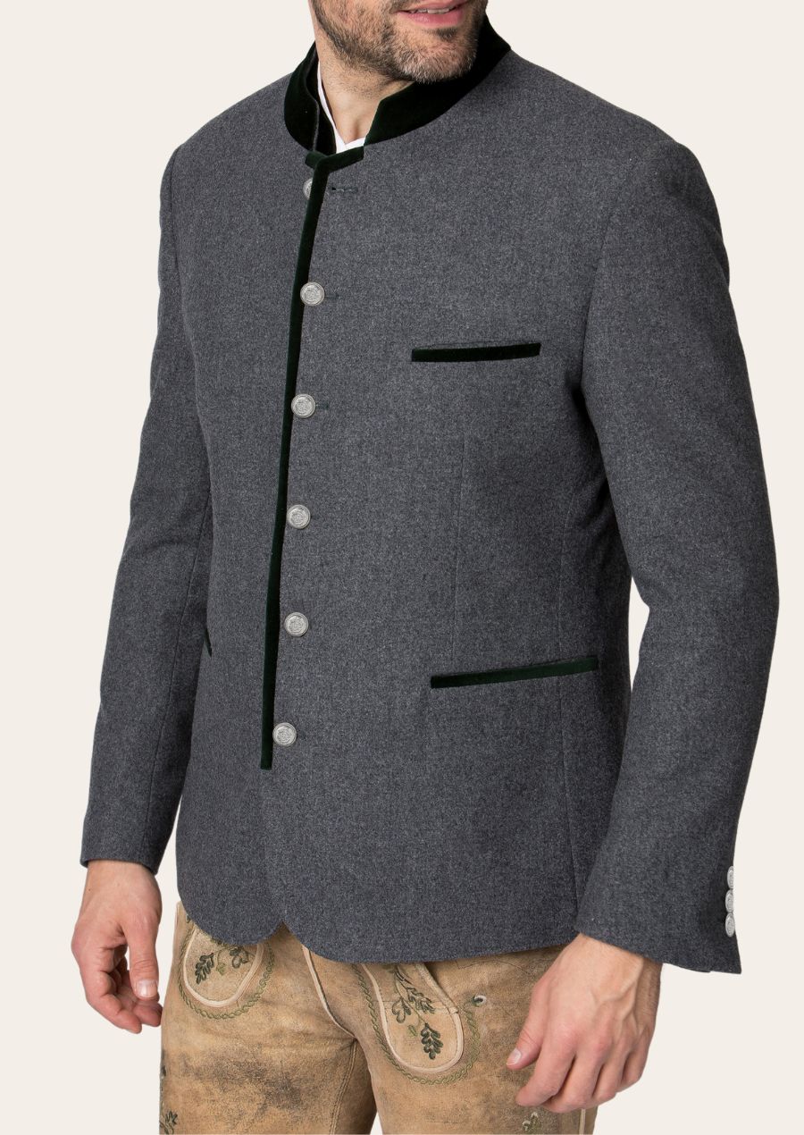 Stylish Traditional German Trachten Jacket, ideal for Oktoberfest, heritage gatherings, and formal celebrations.