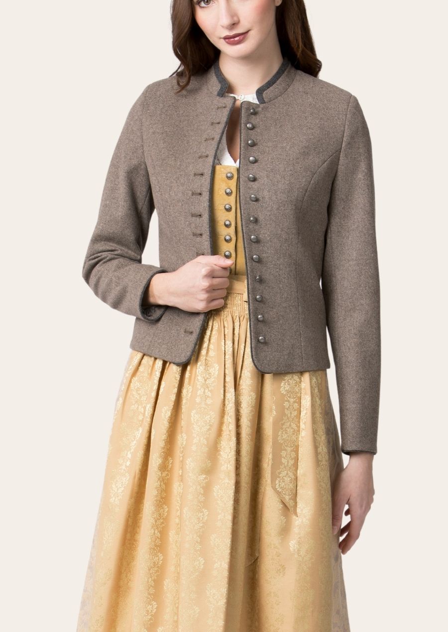 Authentic Vintage Wool Jacket for Women, perfect for Oktoberfest and heritage events.