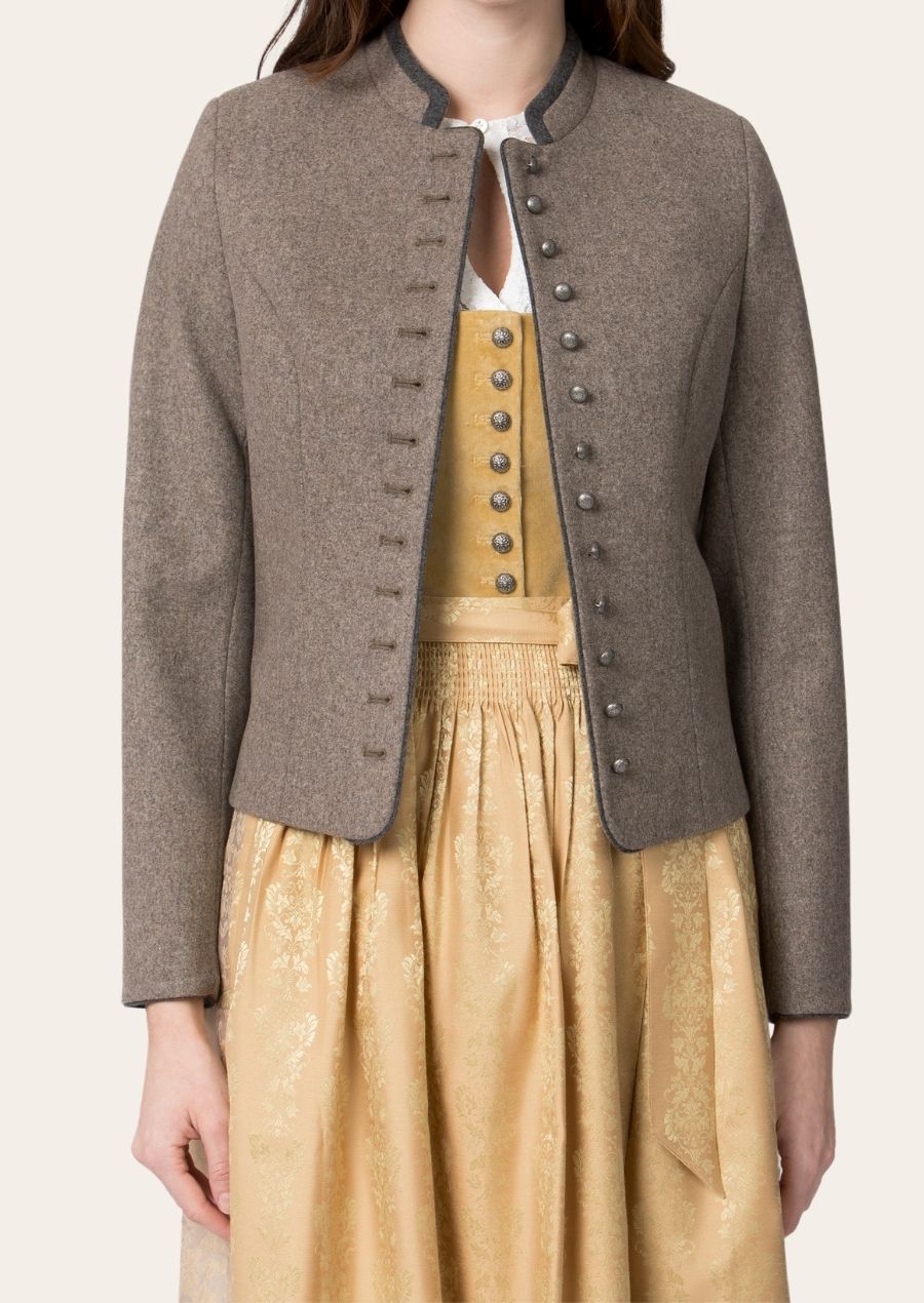 Stylish Vintage Wool Jacket featuring fine detailing and exquisite German craftsmanship.