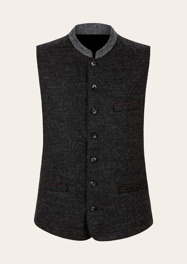 Alpine Baron’s classic embroidered vest, featuring intricate Bavarian embroidery and premium craftsmanship.