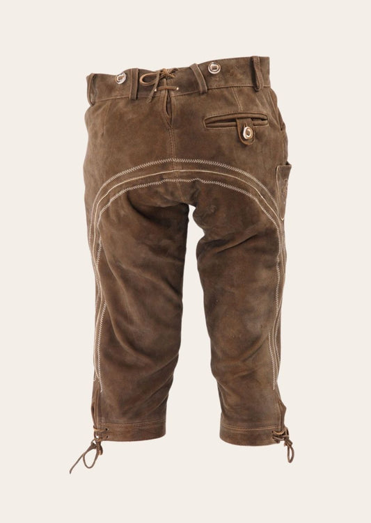 Traditional Bavarian Classic Bundhosen with elegant embroidery, perfect for Oktoberfest and heritage events.