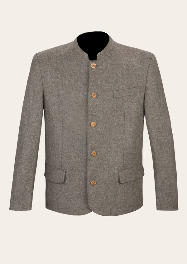 Bavarian Highland Gentleman Trachten jacket crafted from premium wool, featuring classic Alpine detailing.