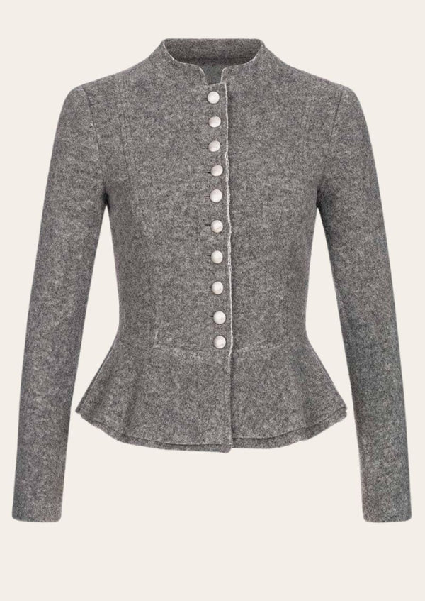 Bavarian Noblewoman’s Classic Trachten Jacket with intricate embroidery and premium wool.