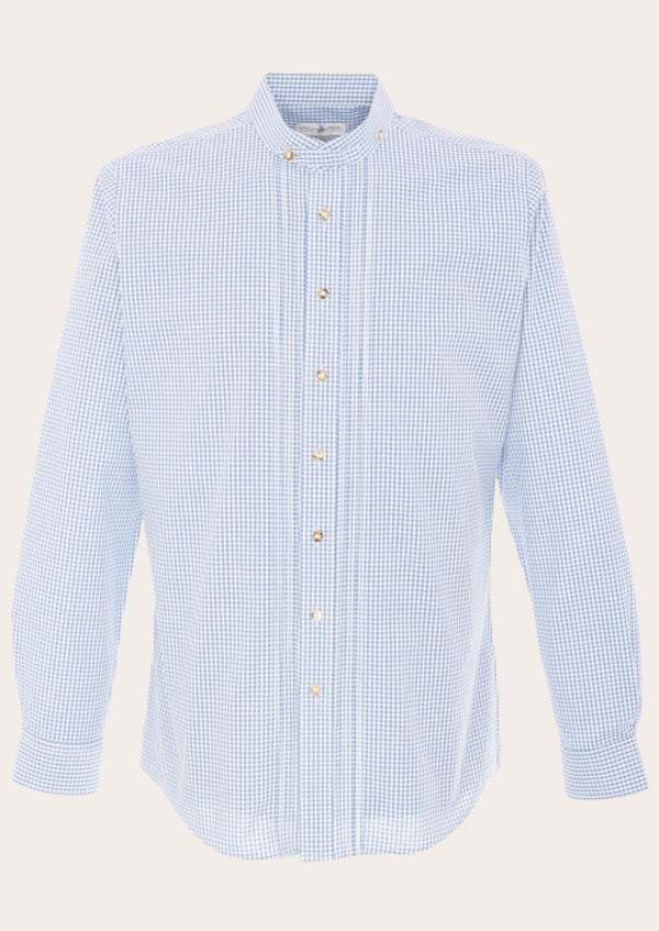 Men's breathable Bavarian cotton shirt in white, perfect for Oktoberfest or traditional German festivals