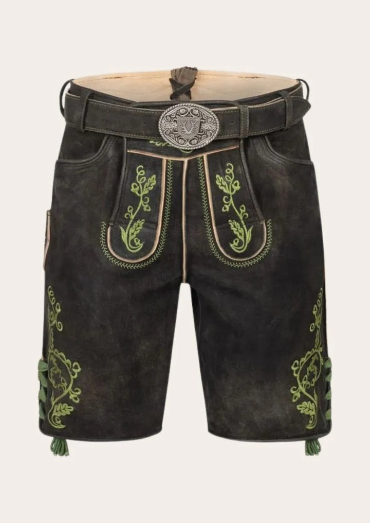 Authentic German Lederhosen made from premium leather with classic Bavarian detailing.