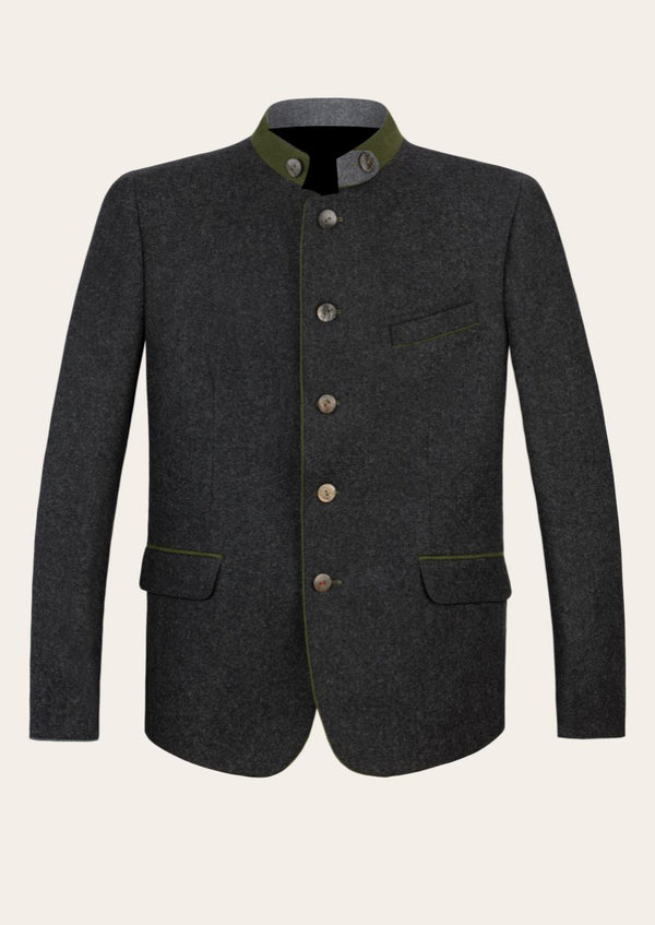 Elegant Oktoberfest Nobleman wool coat, crafted from premium wool with classic Bavarian embroidery.