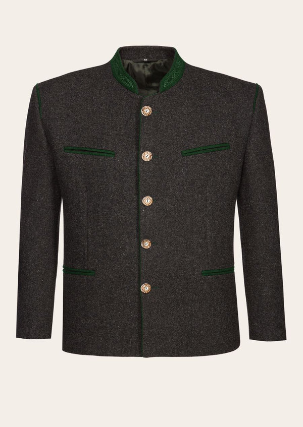 German classic Trachten jacket for festivals, crafted from premium wool with authentic Bavarian detailing.