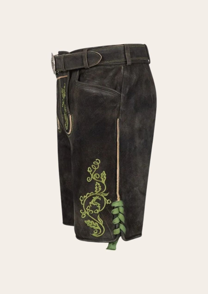 Classic Oktoberfest leather shorts for men, inspired by Bavarian traditions.