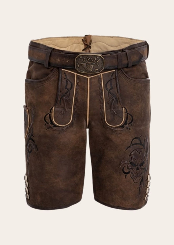 Oktoberfest Elite lederhosen crafted from premium leather, designed for a sophisticated Bavarian look.