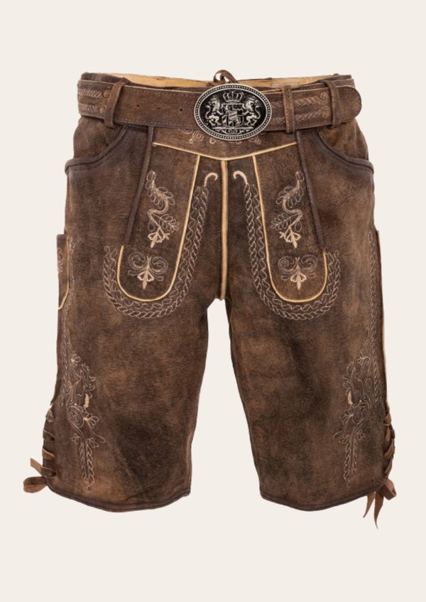 Oktoberfest Legend lederhosen crafted from premium leather, embodying Bavarian heritage and tradition.
