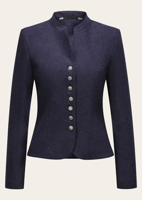 Rustic Bavarian Women’s Trachten Jacket with classic embroidery and tailored fit.