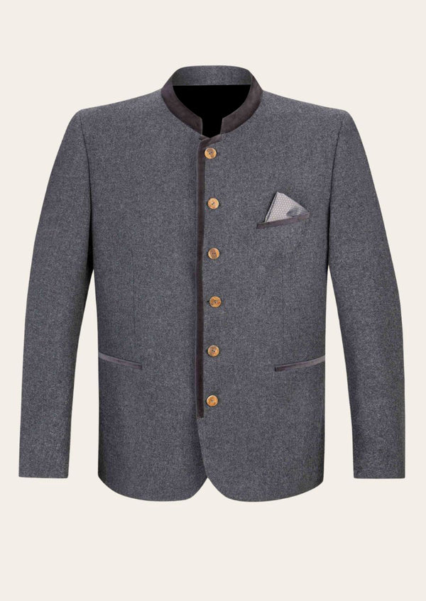 Timeless Alpine Trachten Jacket, crafted from premium wool with classic Bavarian embroidery for a refined look.