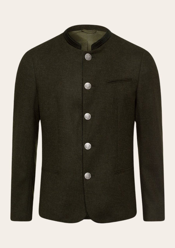Timeless Bavarian Gentleman Trachten jacket, crafted from premium wool for a classic Alpine look.