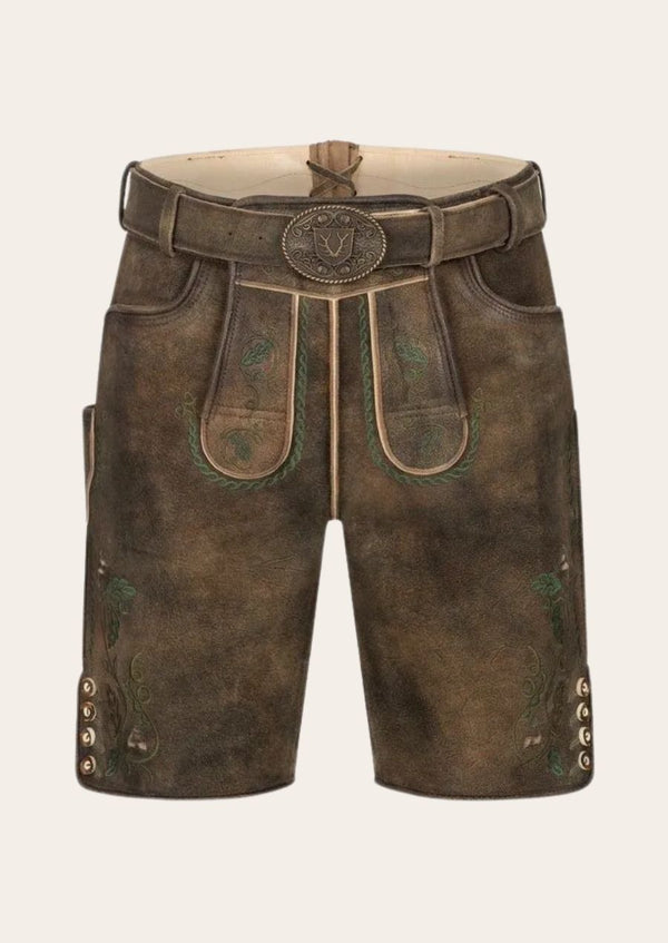 Timeless Oktoberfest lederhosen crafted from premium leather, embodying authentic Bavarian heritage.