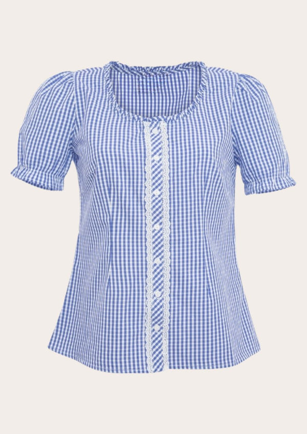 Traditional Bavarian Dirndl Blouse for Elegant Festival Look