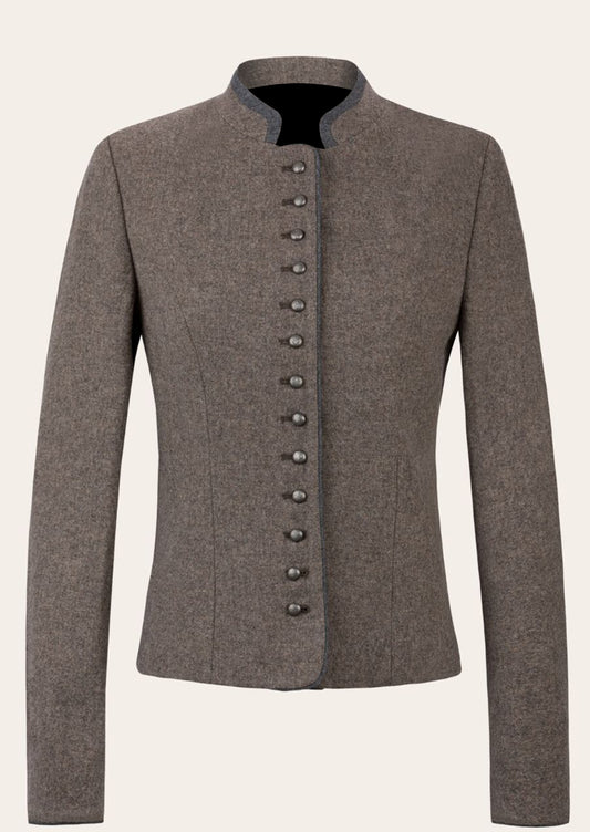 Vintage Oktoberfest Women’s Wool Jacket with classic Bavarian embroidery and a tailored fit.